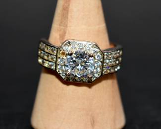 stamped 925 ring with cubic zirconia