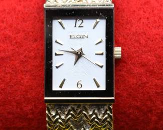 Vintage Elgin gold tone textured watch