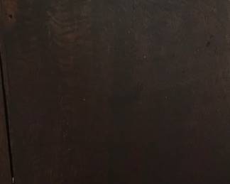 On the side of the Late 17th or Early 18th c Hanging Chest is carved “C D”.