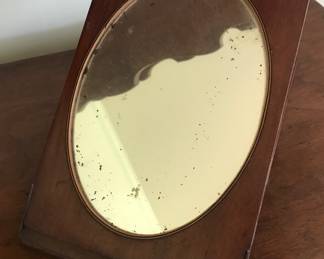 Mahogany Traveling Looking Glass c1840