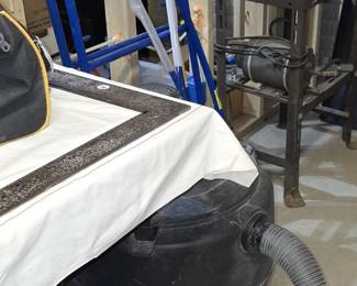NEW TILE SAW. SHOP VAC & MISC TOOLS