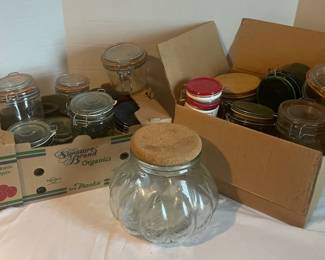 Mystery Lot of Lidded Glass Jars