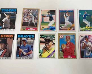 10 Vintage Tops Baseball Cards