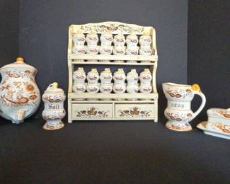 001 18 Piece Original Vintage Arnart Japan Brown Onion Set