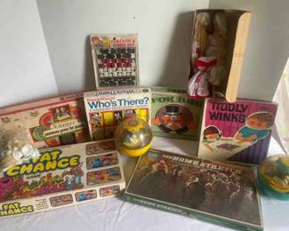 Vintage Toys Games FischerPrice, Mini Corningware Tea Set, Scrabble, More