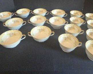 Noritake China Soup Bowl And Tea Cup 22 Pc Set