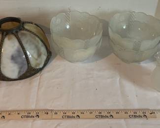 Vintage Glass Lampshades Slag Glass, Frosted Glass, Others