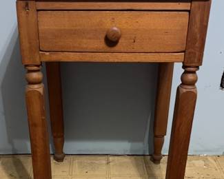 Vintage Marble Wood Side Table Night Stand