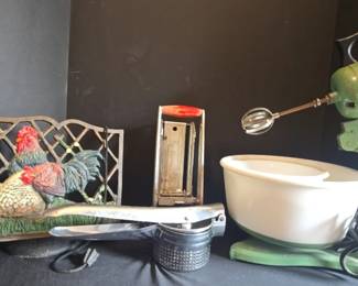 Vintage Fitgerald Starrite Magic Maid Stand Mixer, Potato Slicer, Potato Masher, Cook Book Stand
