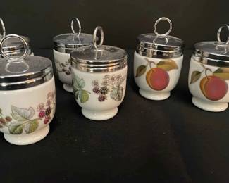 6 Vintage Royal Worcester Small Egg Coddlers