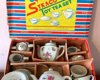 Vintage Straco Mini Toy Set Floral Child Porcelain Tea Set