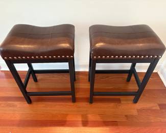 Pair of Perfect Condition Faux Leather Bar stools $50 each