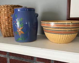 Mixing bowls and pottery