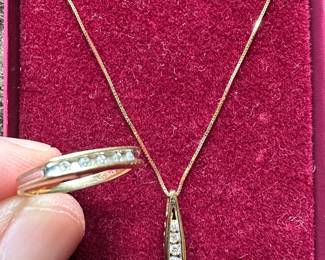 10k gold necklace & ring