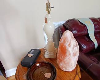 Alabaster lamp, himalayan salt lamp, cigar tray, herfidor