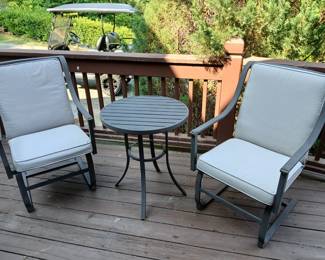 3 piece Bistro set with cushions