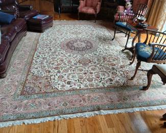 9'8" x 13'3" hand knotted wool rug