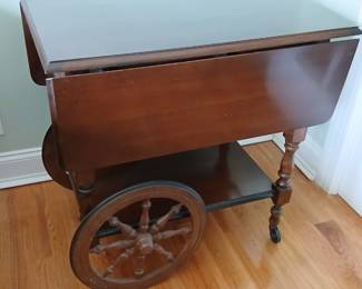 wooden cart with wheels