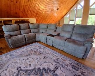 Like new L shape couch/recliner