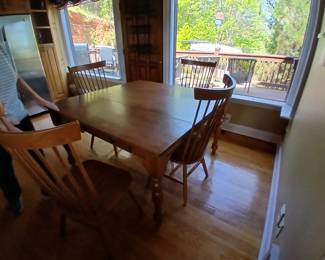 Small dinette table with 4 chairs