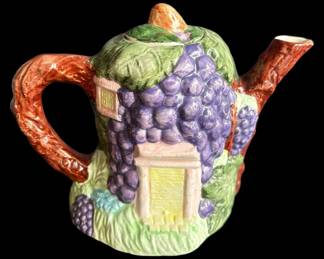 Whimsical Ceramic Cottage Pot