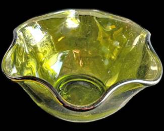 Vintage Green Indiana Glass Bowl