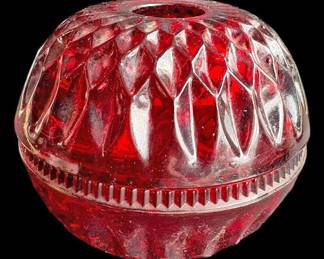 Vintage Ruby Red Fairy Lamp