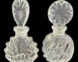 Vintage Clear Crystal Perfume Bottles