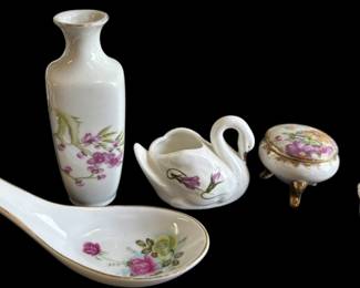 Floral Porcelain Trinkets
