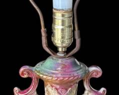 Antique Floral Porcelain Lamp