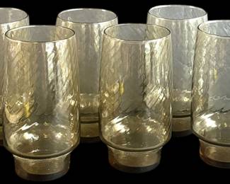 Smoky Libbey Tumbler Glasses