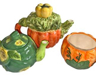 Vegetable Themed Teapots