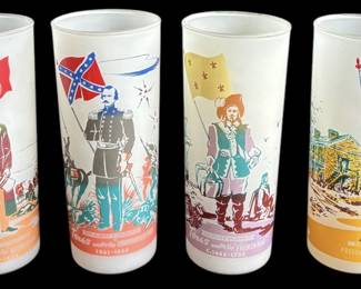 1959 Knox Oil Collectible Frosted Glasses