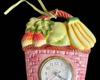 Ceramic Fruit Cocktail Clock