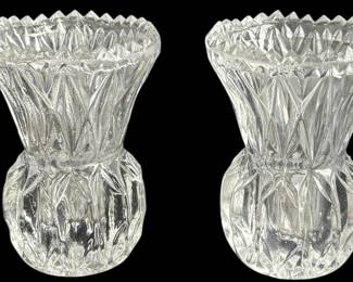 Vintage Bohemian Crystal Toothpick Holders