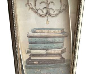 Vintage Library Books Framed Picture