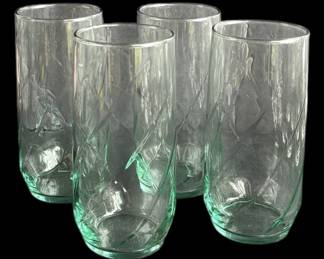 Vintage Libbey Glass Pale Aqua Glasses