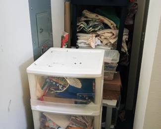 Lots of fabric including lots of vintage fabric