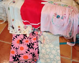 Adorable selection of vintage aprons