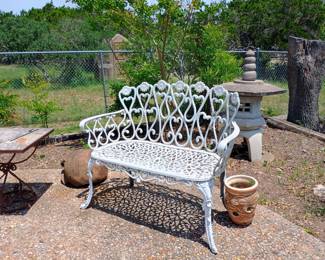Vintage cast iron patio furniture