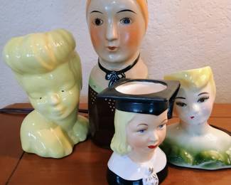Lady head vases