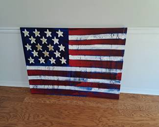 LARGE FLAG PAINTING