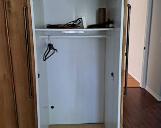 INTERIOR OF PINE CLOTHING CABINET