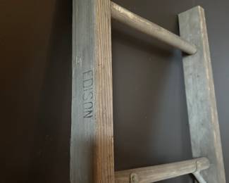 Antique Edison wood ladder