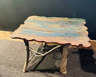 Rustic wood table
