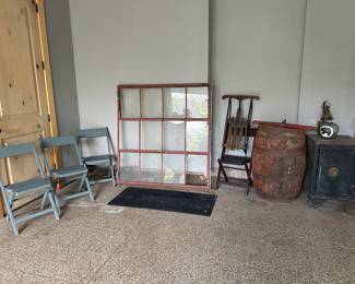 Antique, industrial items