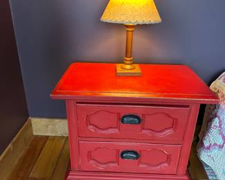 Nightstand, several lamps