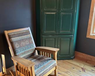 Amish slat mission wood rocker