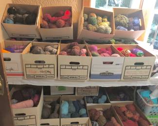 More lot boxes of yarn.