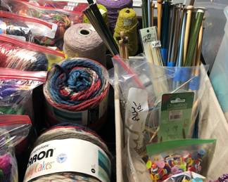 More new yarn with supplies.